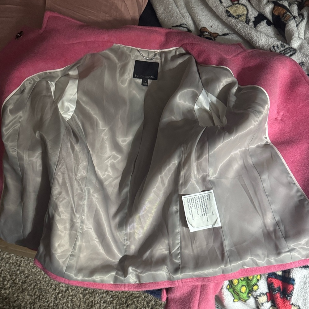 Mario Bellucci for Banana Republic Pink Blazer Satin Lining Beautiful Classic - Picture 8 of 16